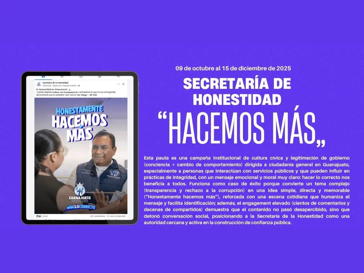 Caso de éxito Sría. de la Honestidad Guanajuato — Honestamente Hacemos Más